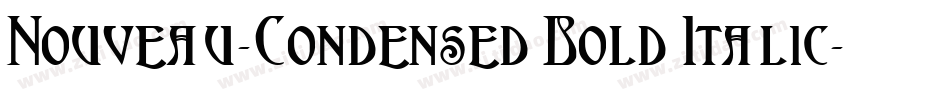 Nouveau-Condensed Bold Italic字体转换